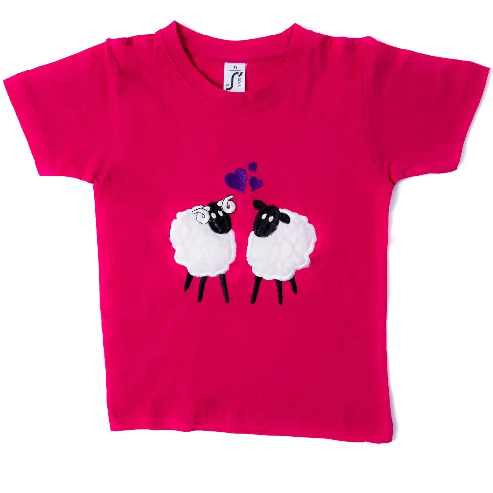 Love Ewe Sheep Fuschia T-shirt