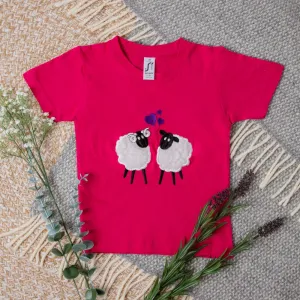 Love Ewe Sheep Fuschia T-shirt