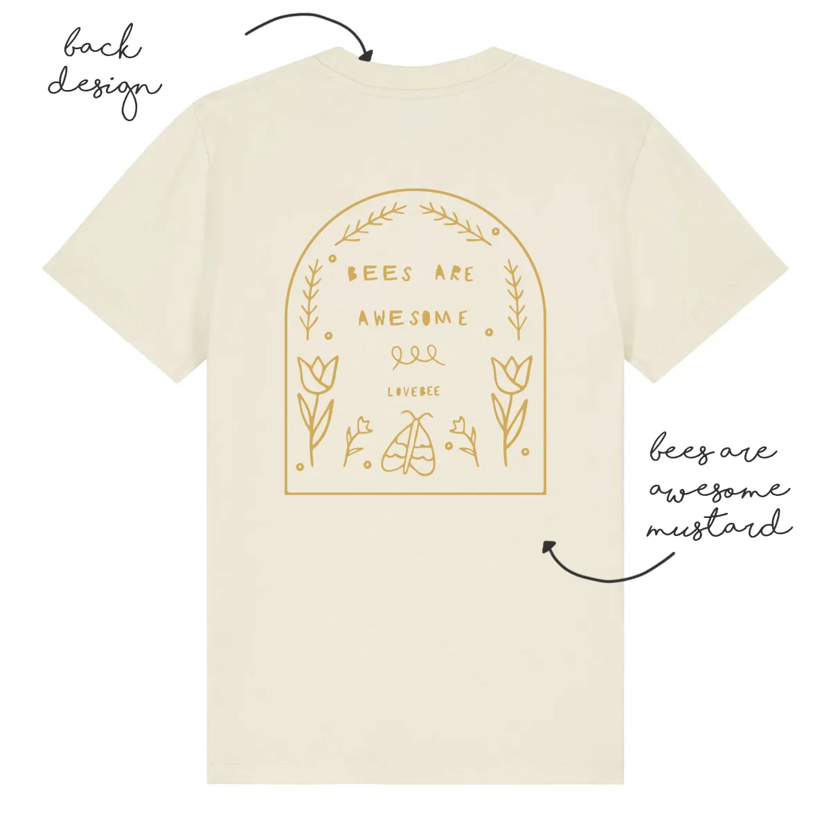 LoveBee T-Shirts | Bees are Awesome | Natural Raw