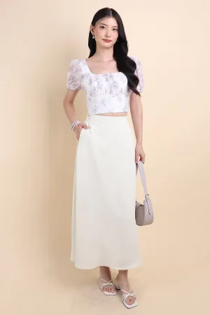 LUNA MAXI SKIRT IN MINT ECRU