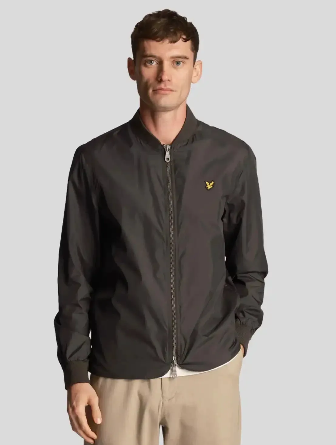 Lyle & Scott Men's Bomber Jacket Gunmetal