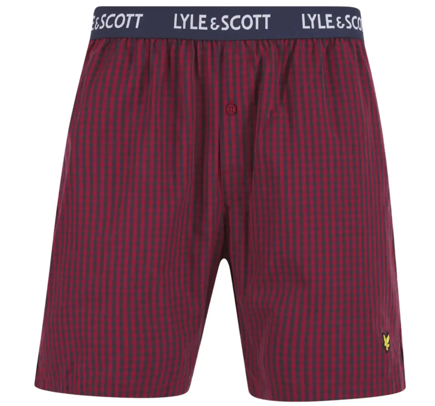 Lyle & Scott Mens Kyle Pyjamas Set Ruby Wine Gingham