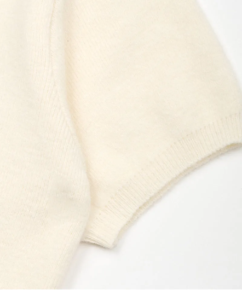 MACKY Golf: Logo Short-Sleeved Knit T-Shirt - Ivory