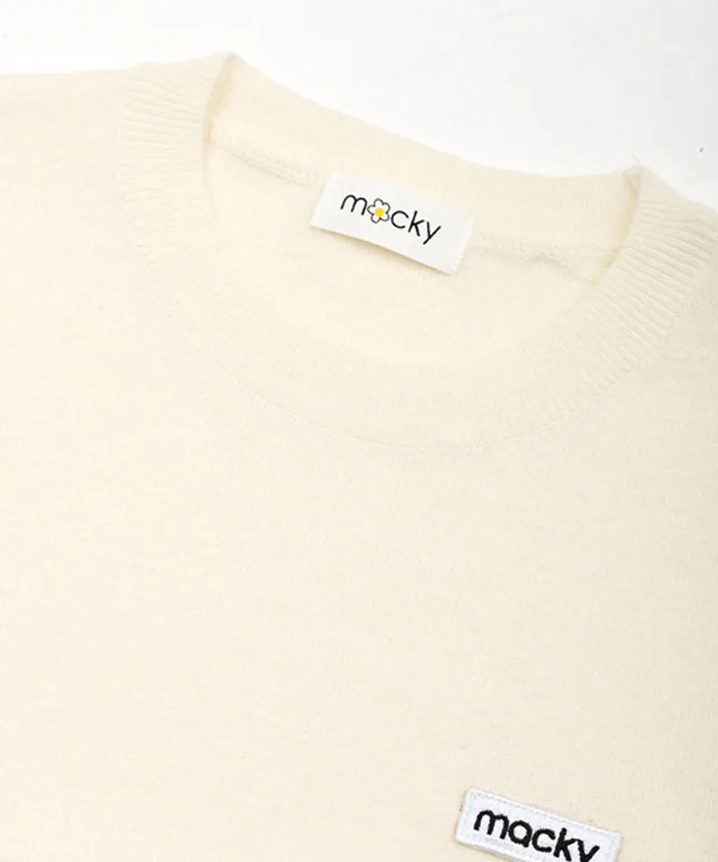 MACKY Golf: Logo Short-Sleeved Knit T-Shirt - Ivory