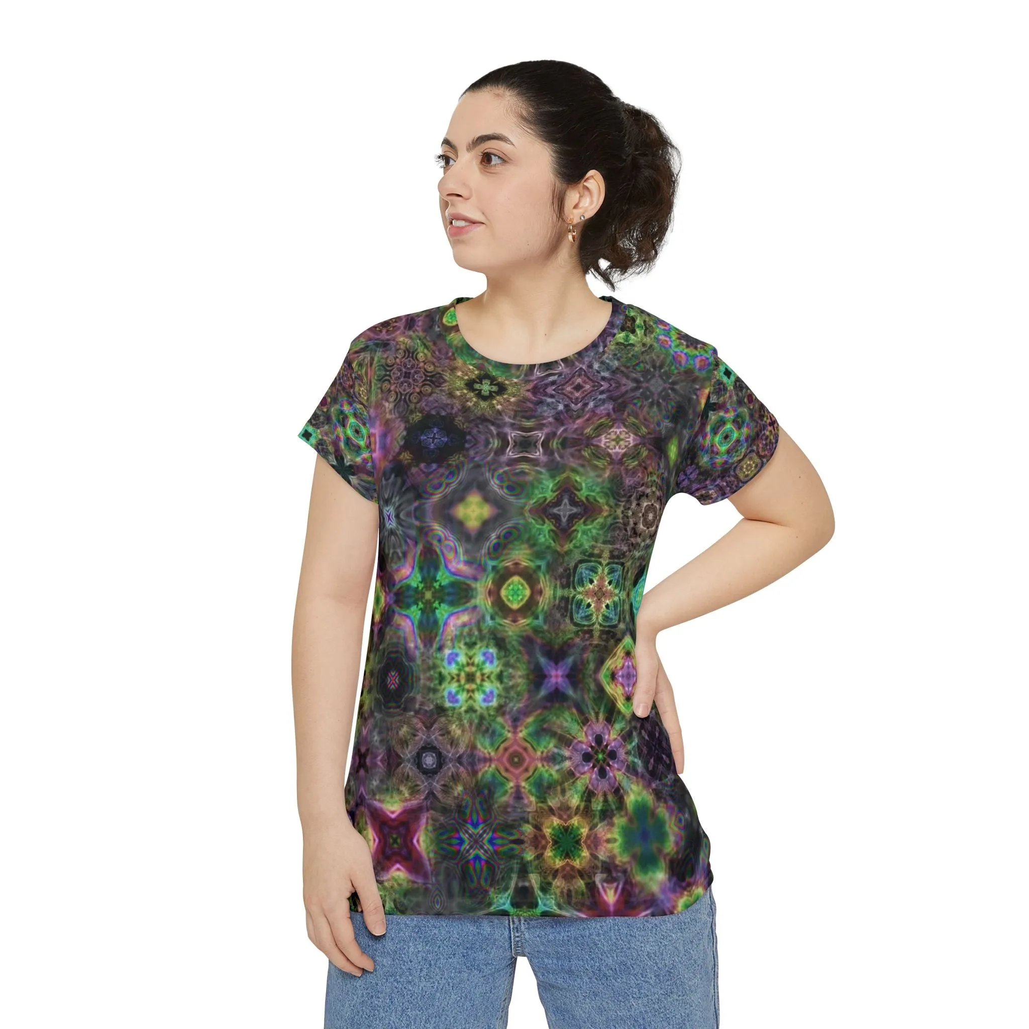 Mans best friend doggo cymatics Tee ( W AOP)