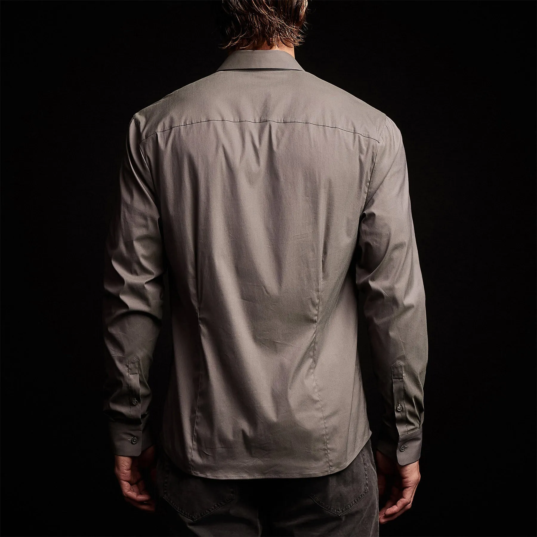 Matte Stretch Poplin Dress Shirt - Dusk