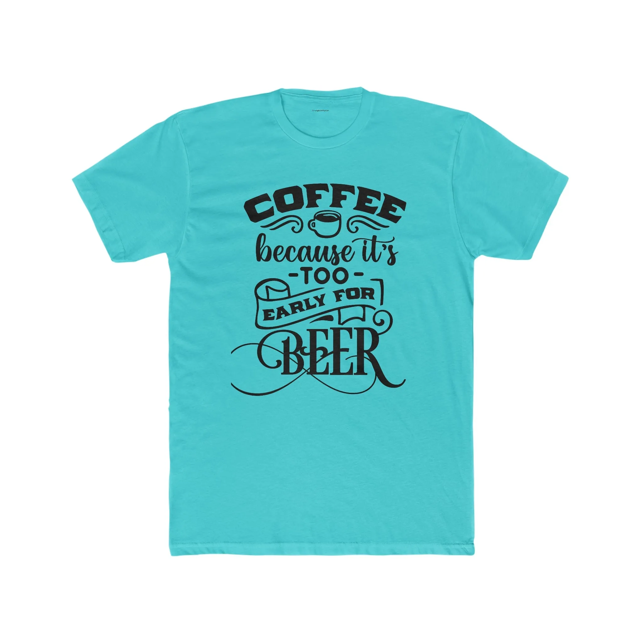 Men's Cotton Crew Tee-Coffee-Beer
