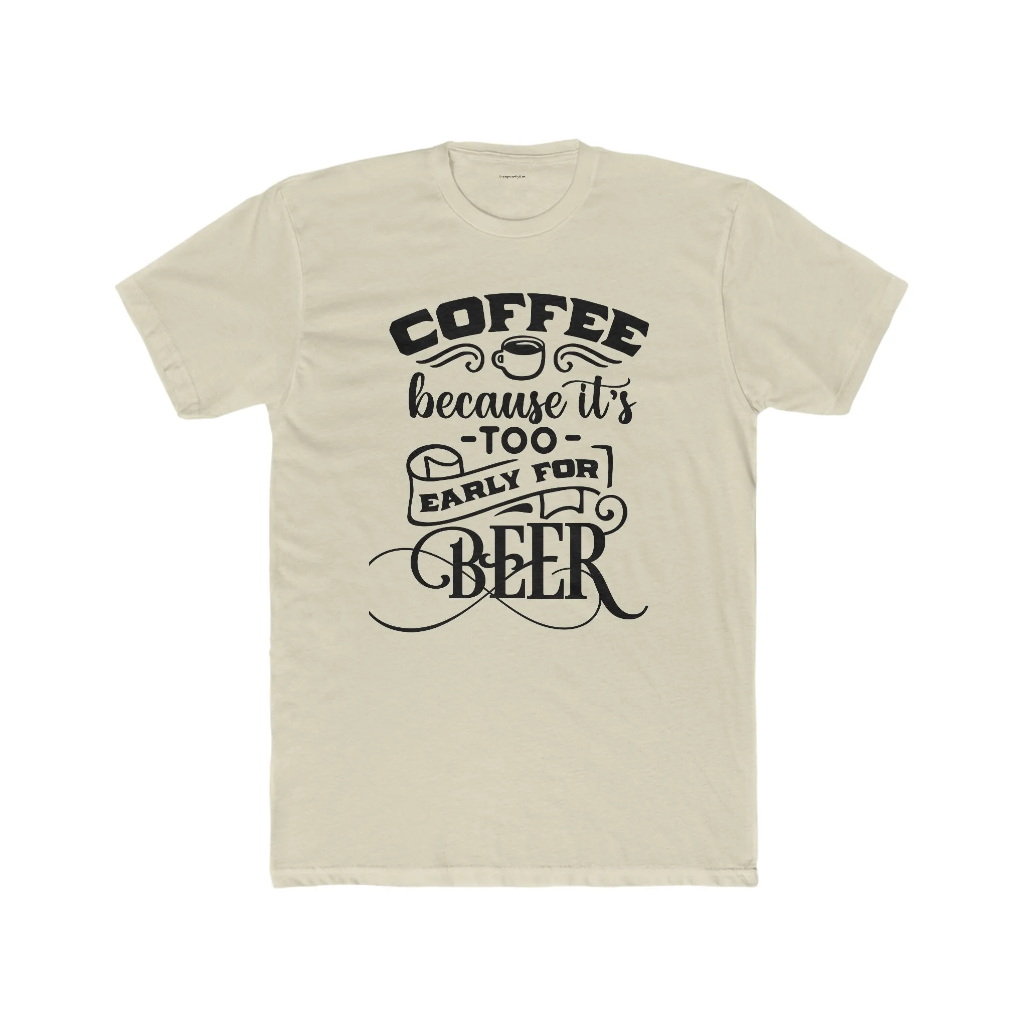 Men's Cotton Crew Tee-Coffee-Beer