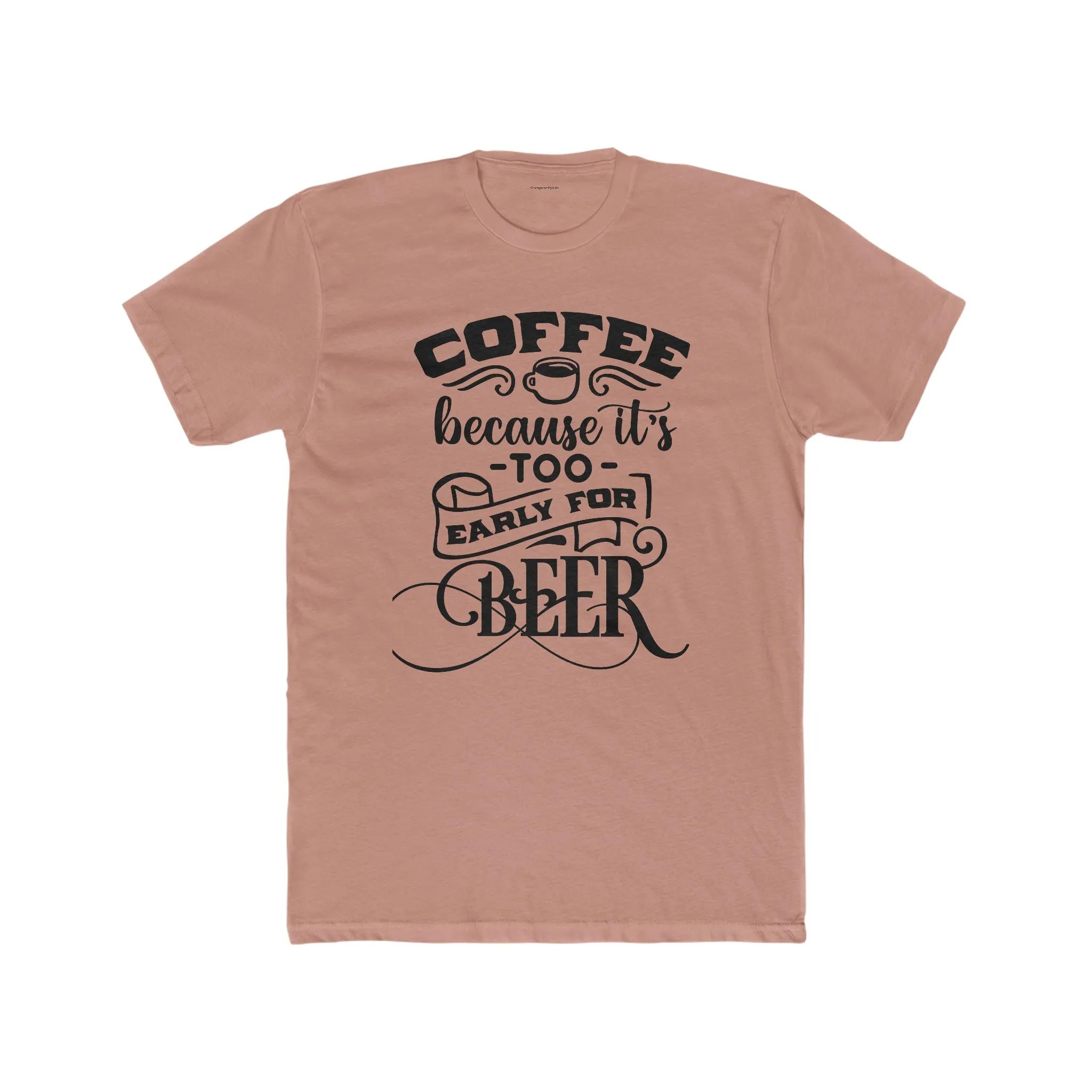 Men's Cotton Crew Tee-Coffee-Beer