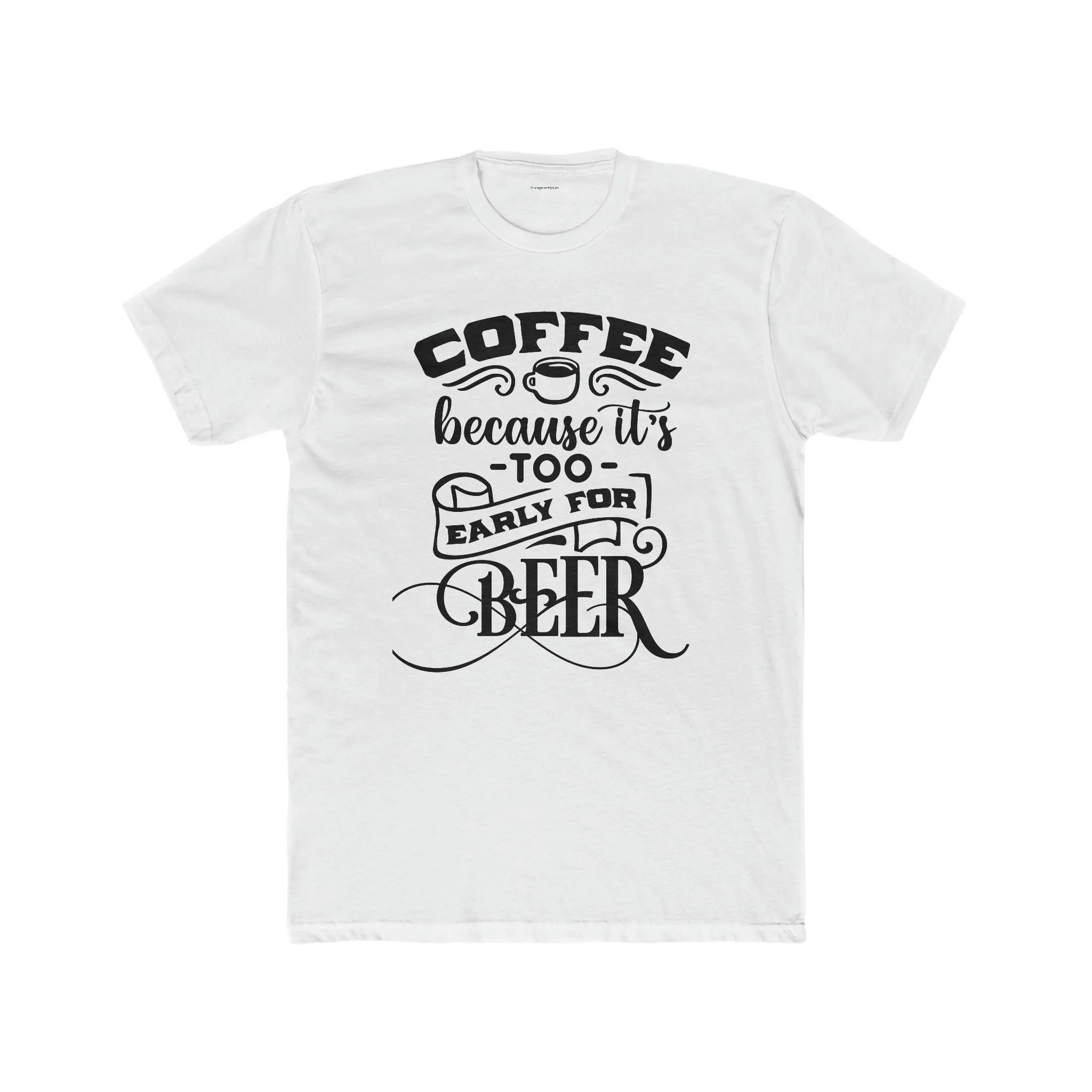 Men's Cotton Crew Tee-Coffee-Beer