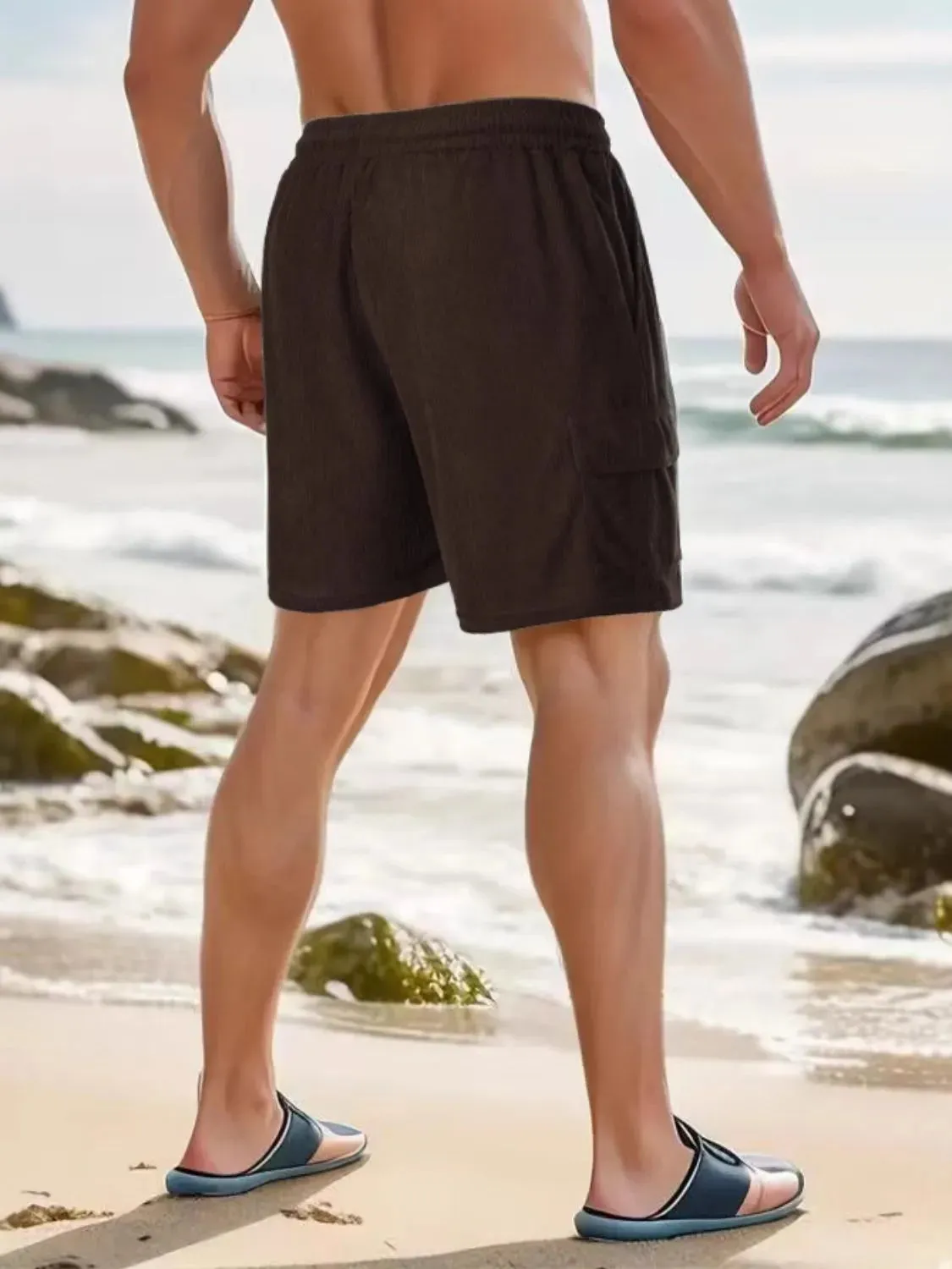 Men's Drawstring Shorts with Pockets