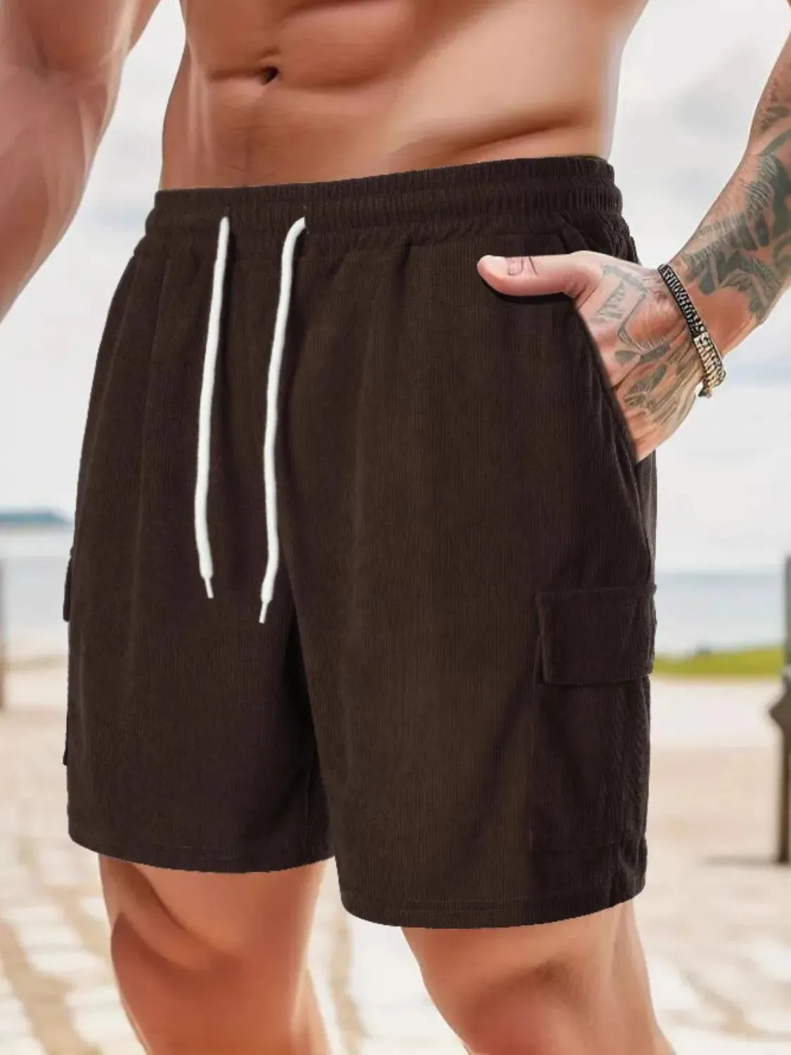 Men's Drawstring Shorts with Pockets