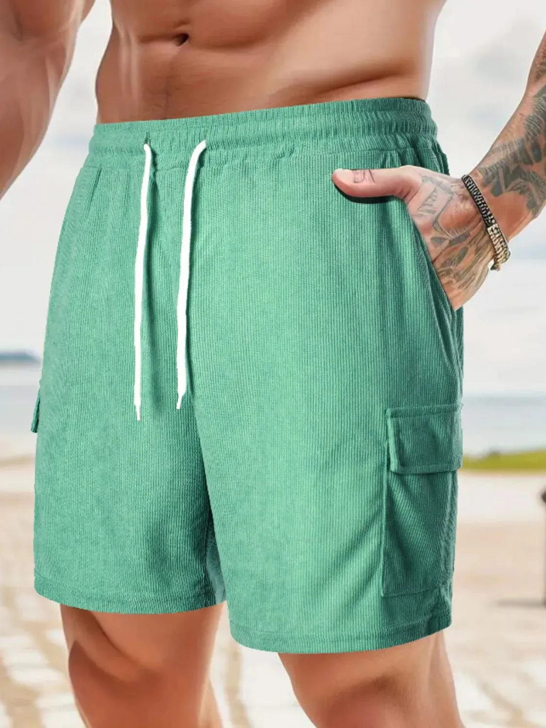 Men's Drawstring Shorts with Pockets