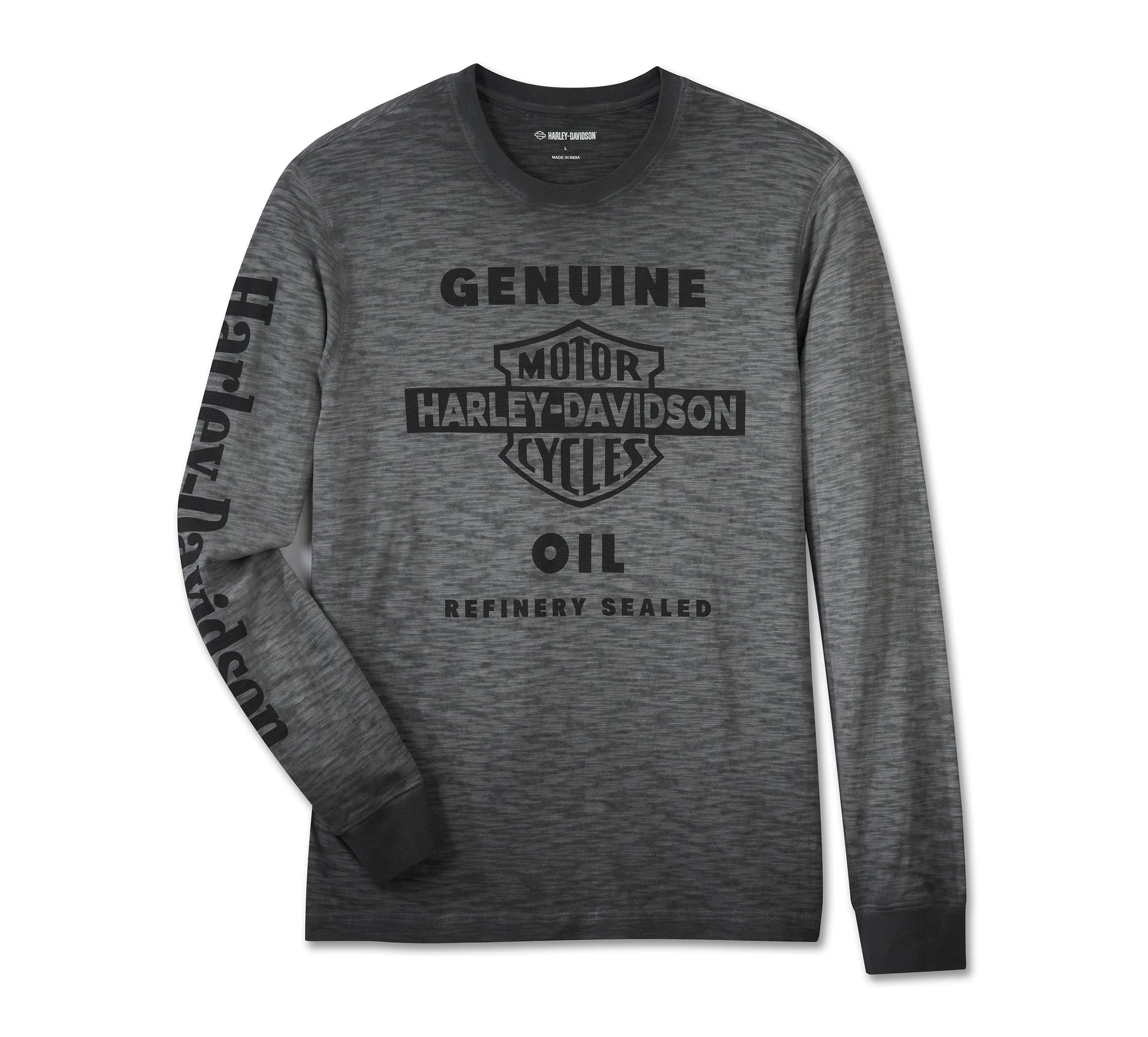 Men's Oil Can Slub Long Sleeve Tee - Harley Black