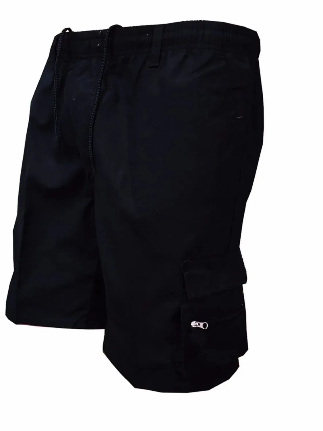 Men's Plus Size Drawstring Shorts with Cargo Pockets