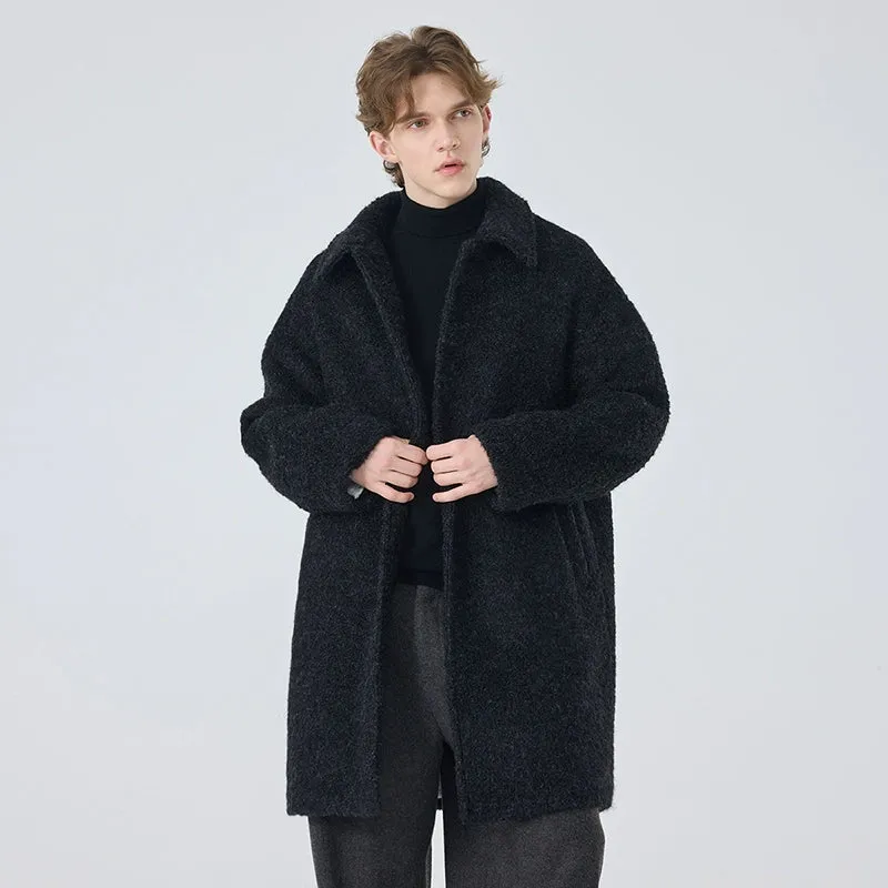 Men's Textured Wool Overcoat