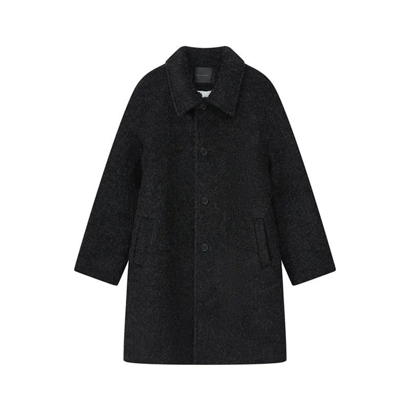 Men's Textured Wool Overcoat