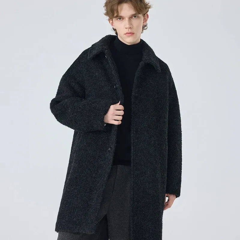 Men's Textured Wool Overcoat