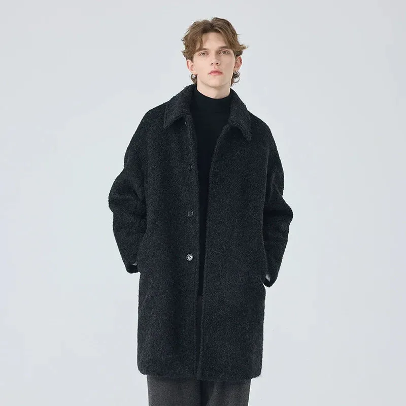 Men's Textured Wool Overcoat