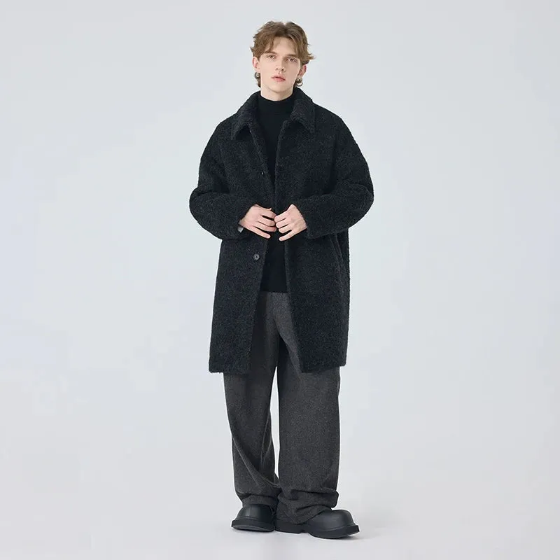 Men's Textured Wool Overcoat