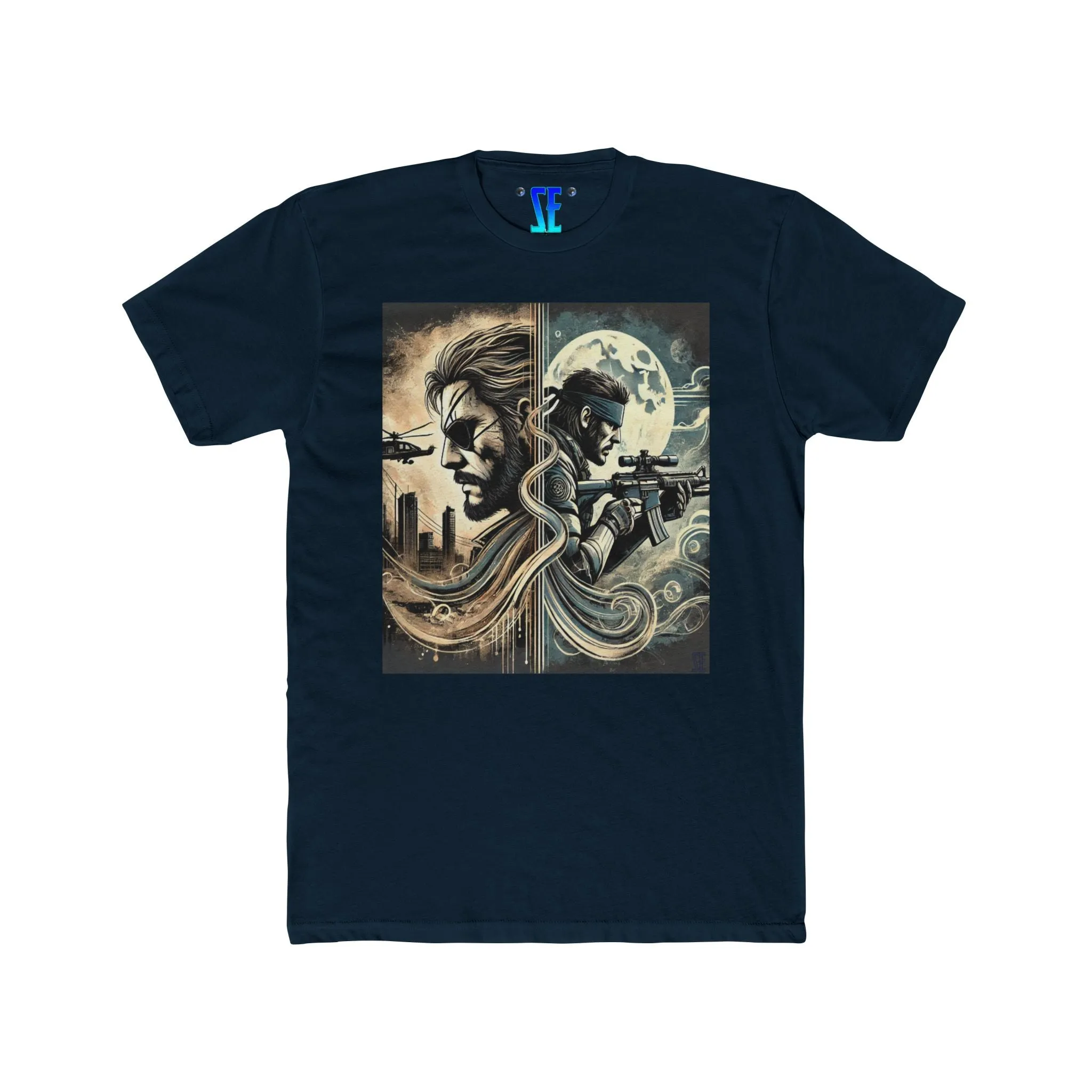 MGS Dual Perspectives Graphic T-Shirt Celebrating Tactical Heroes Legacy Stories