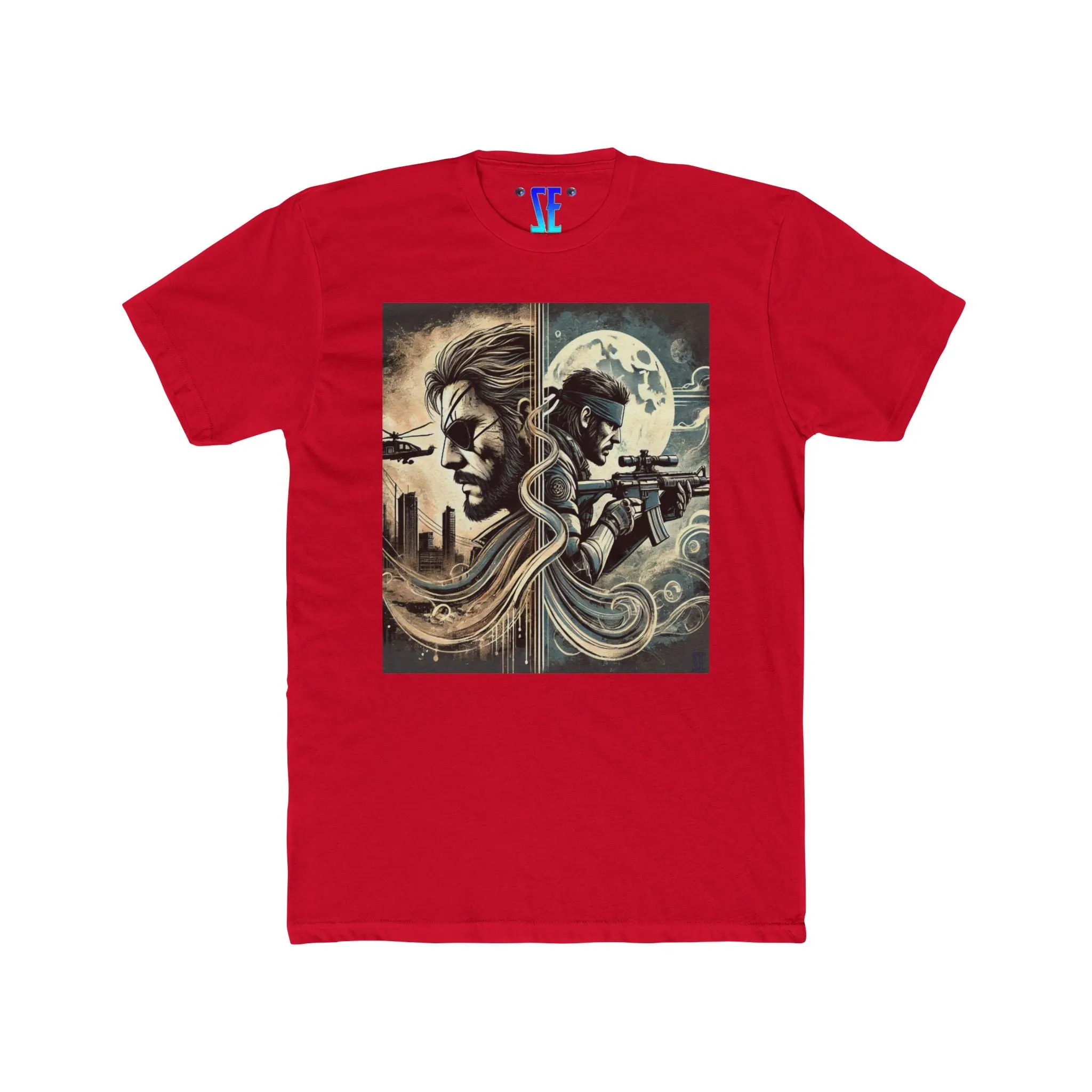 MGS Dual Perspectives Graphic T-Shirt Celebrating Tactical Heroes Legacy Stories