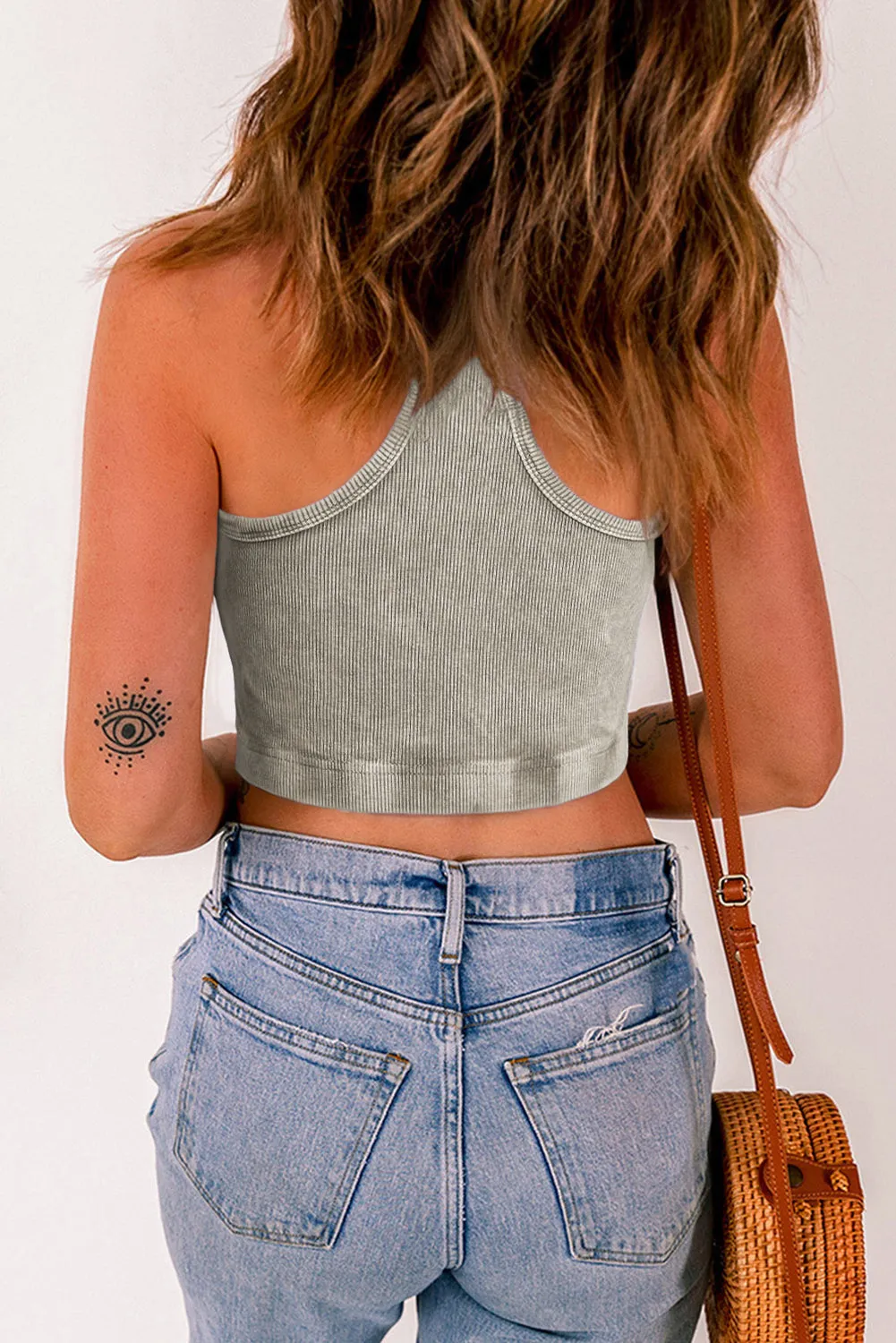 Midnight Mineral Racerback Crop