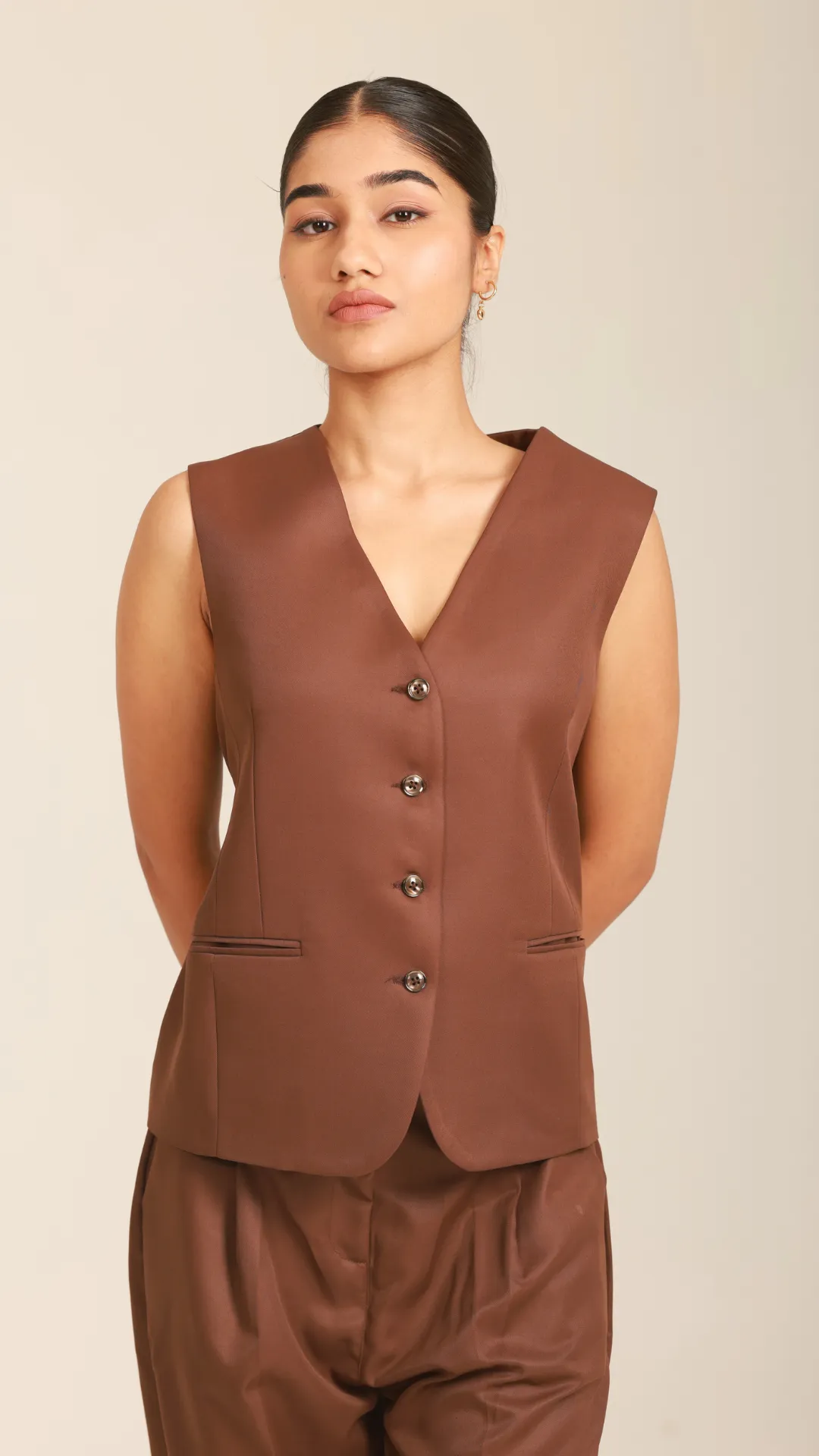 Mocha Mousse Waistcoat