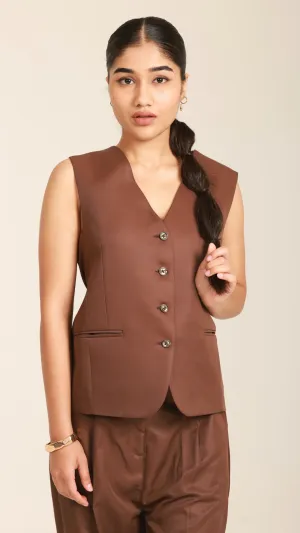 Mocha Mousse Waistcoat