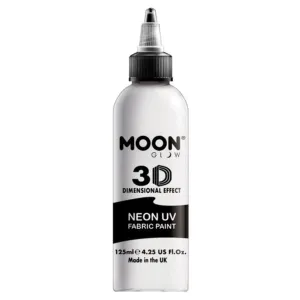 Moon Glow Neon Uv Intense Fabric Paint, White, 125ml