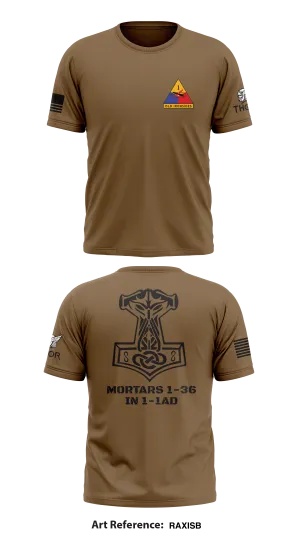 Mortars 1-36 IN 1-1AD  Core Men's SS Performance Tee - RAxIsB