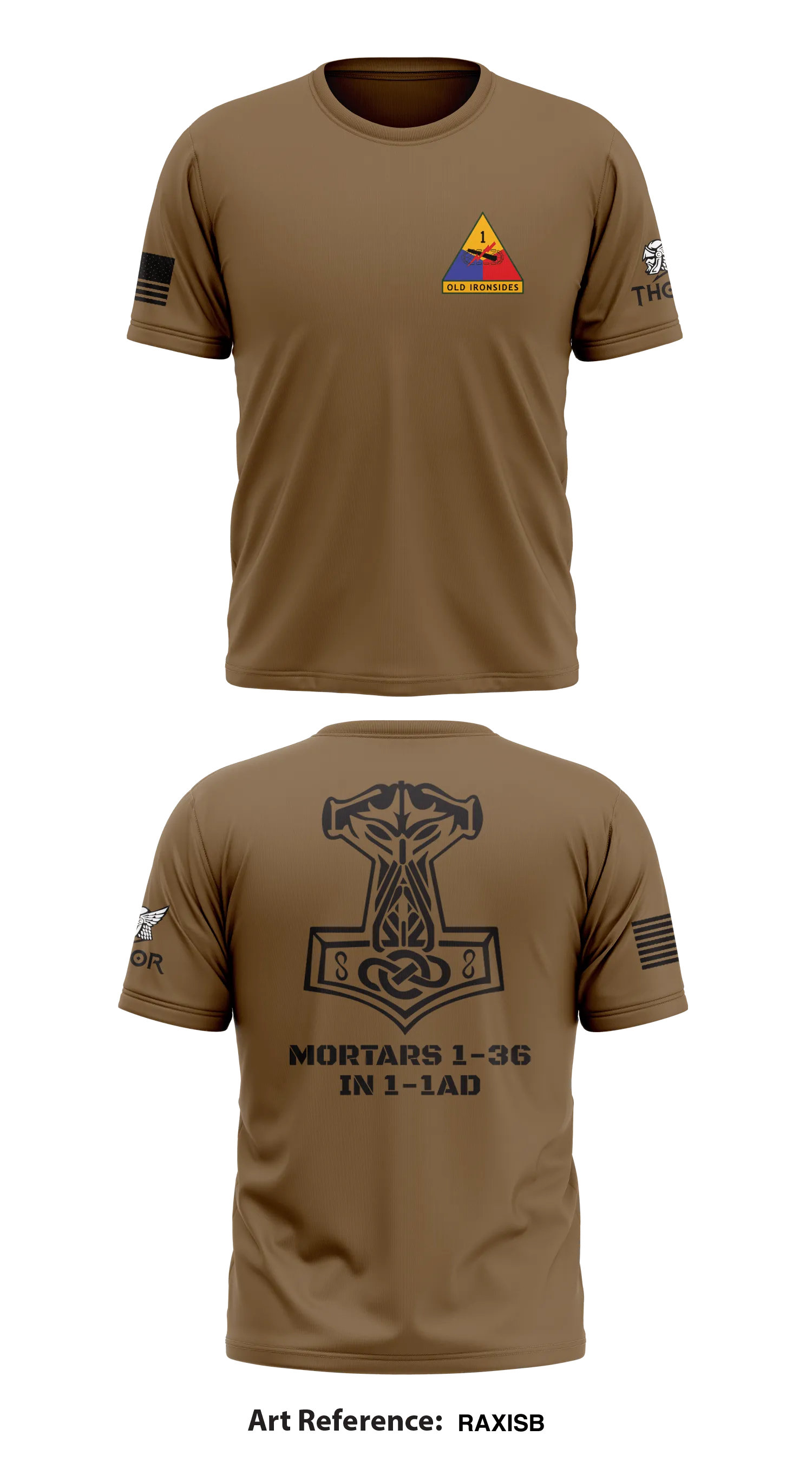 Mortars 1-36 IN 1-1AD  Core Men's SS Performance Tee - RAxIsB