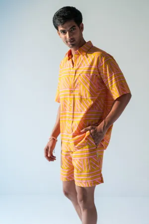 Multicolor Heavy Poplin Shorts