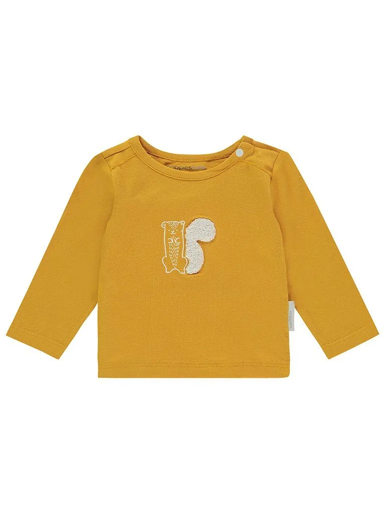 Mustard Textured Squirrel Top - Organic