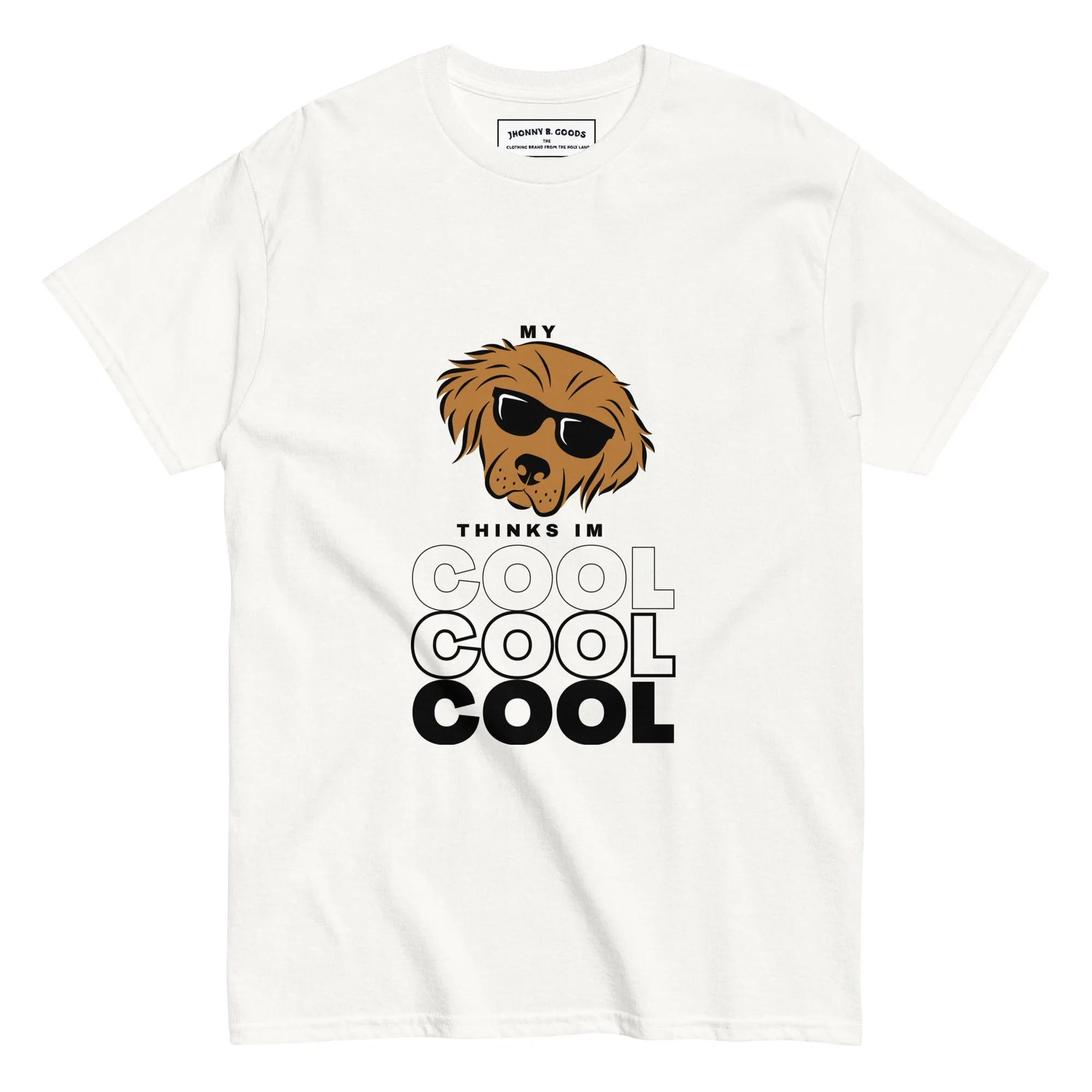 My dog thinks I'm cool Men's dogs classic tee