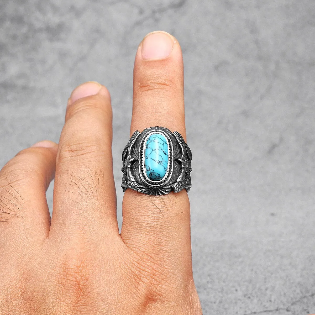 Native Stone Totem Ring
