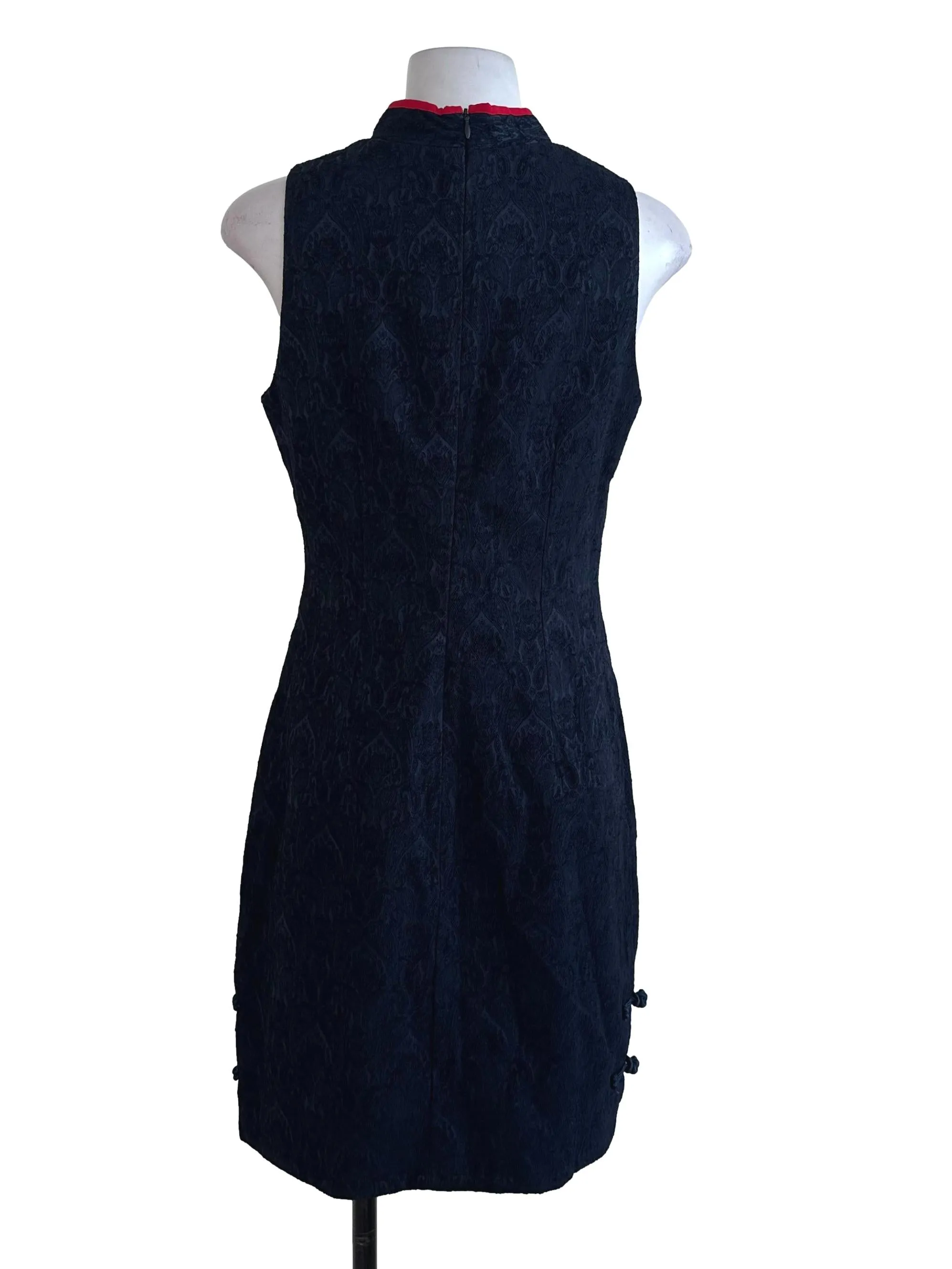 Navy Blue Textured Dress