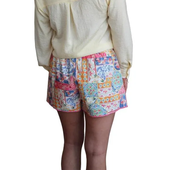 NEW AUREUM lady printed short in pink