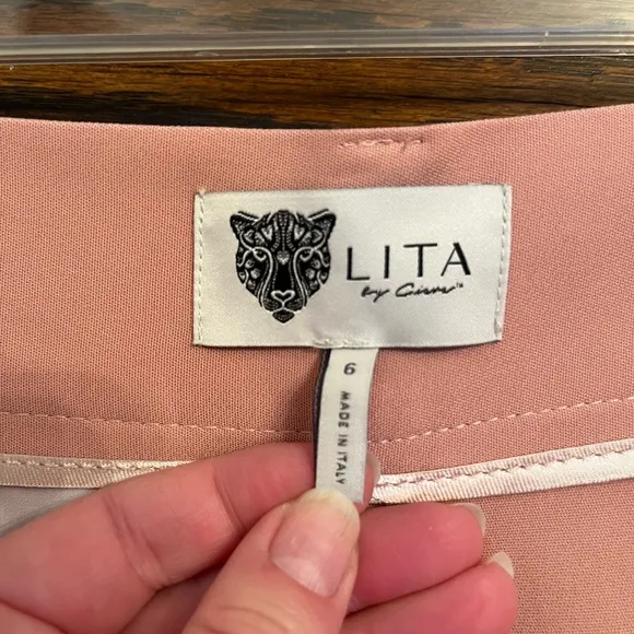 NEW Revolve LITA by Ciara Pink High Rise 6” Trouser Shorts, 6
