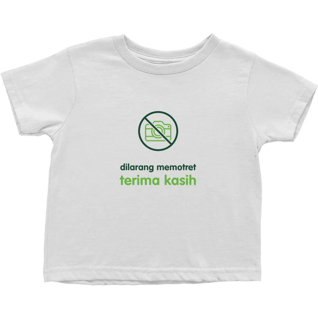 No Paparazzi Toddler T-Shirts (Indonesian)