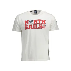 North Sails White Cotton Men T-Shirt