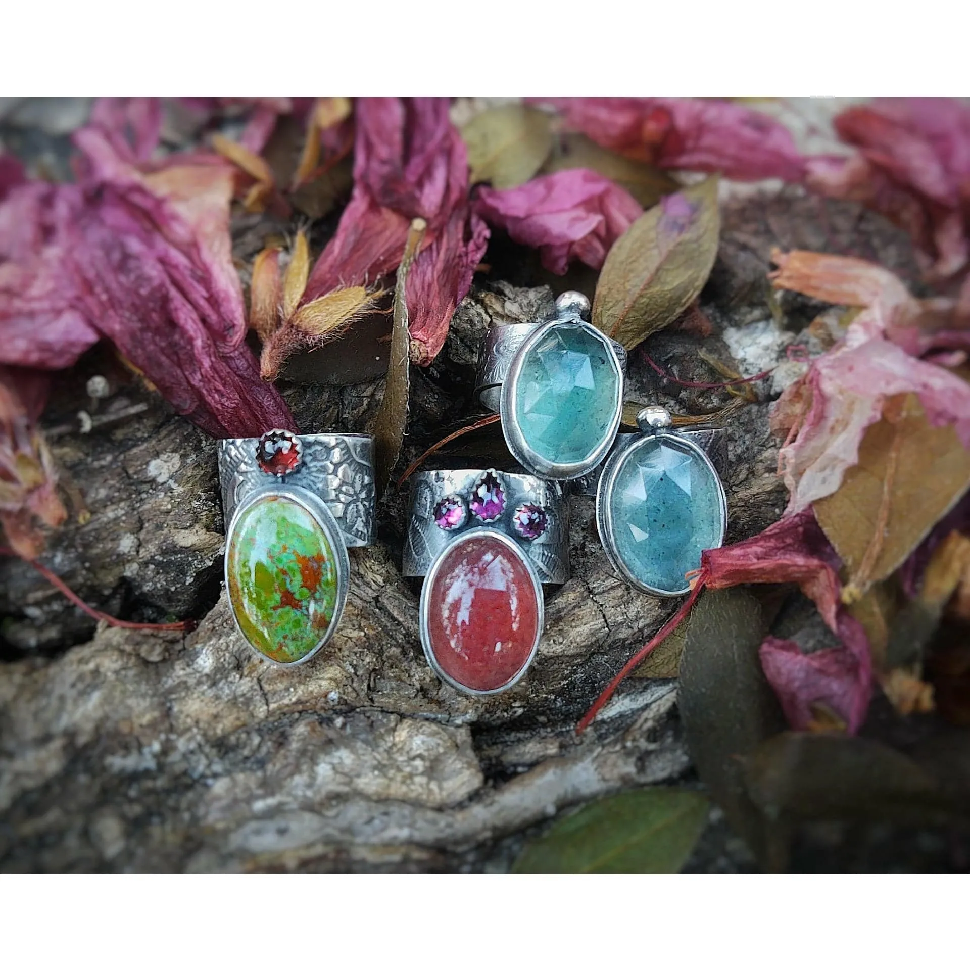 OFFSET GEMSTONE - ©Flora Statement Ring - Ready to Ship