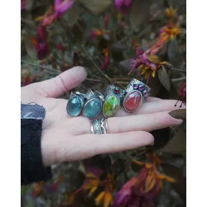 OFFSET GEMSTONE - ©Flora Statement Ring - Ready to Ship