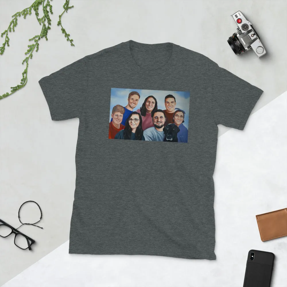 Oil Painting Print on a Short-Sleeve Unisex T-Shirt