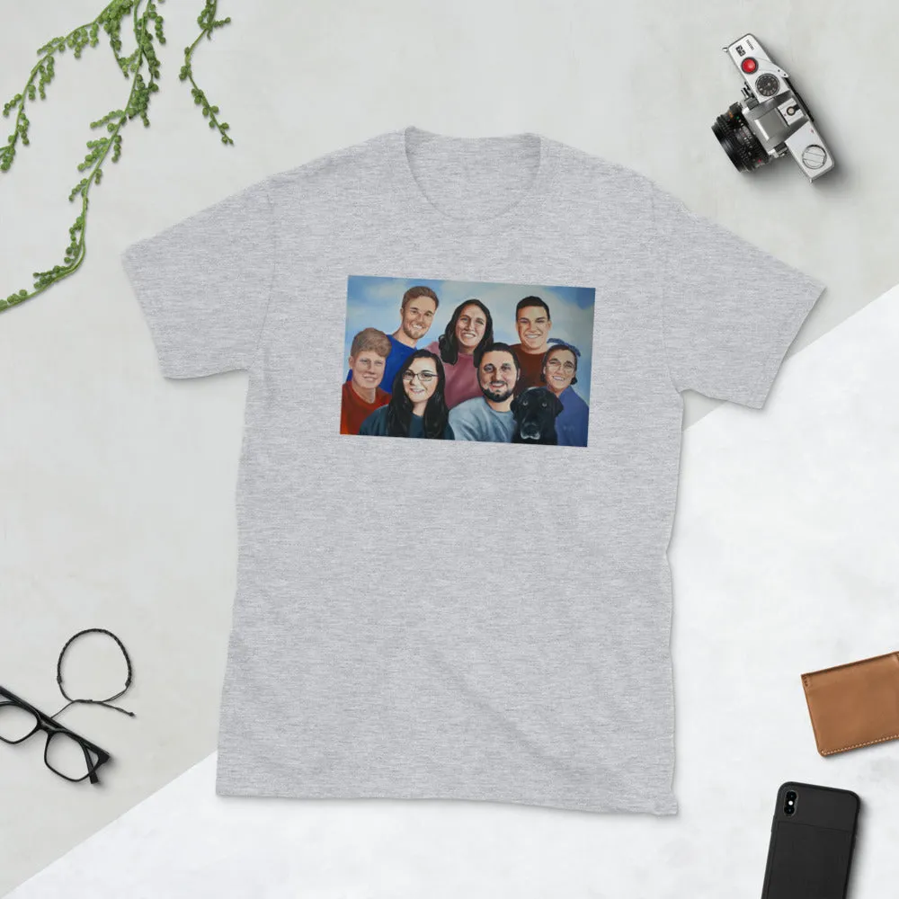Oil Painting Print on a Short-Sleeve Unisex T-Shirt