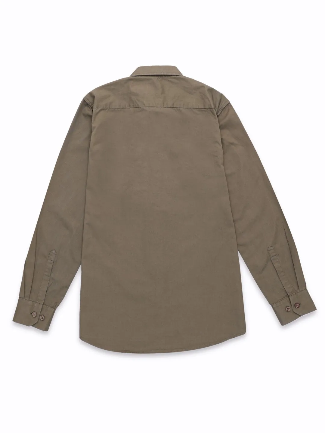 Olive Cotton Utility Shirt