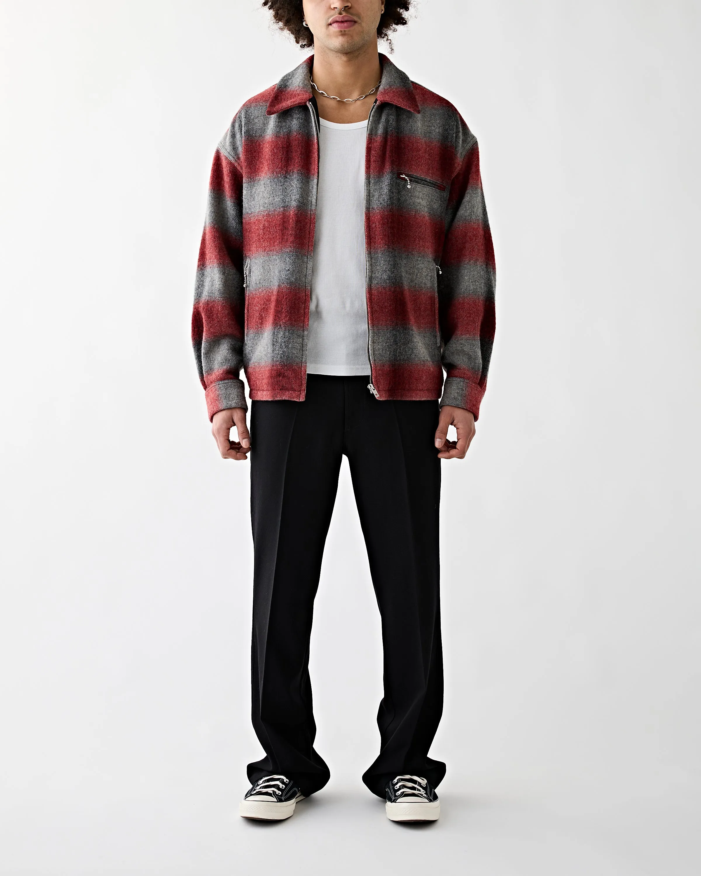 Ombre Check 50's Jacket (Type-1) Red