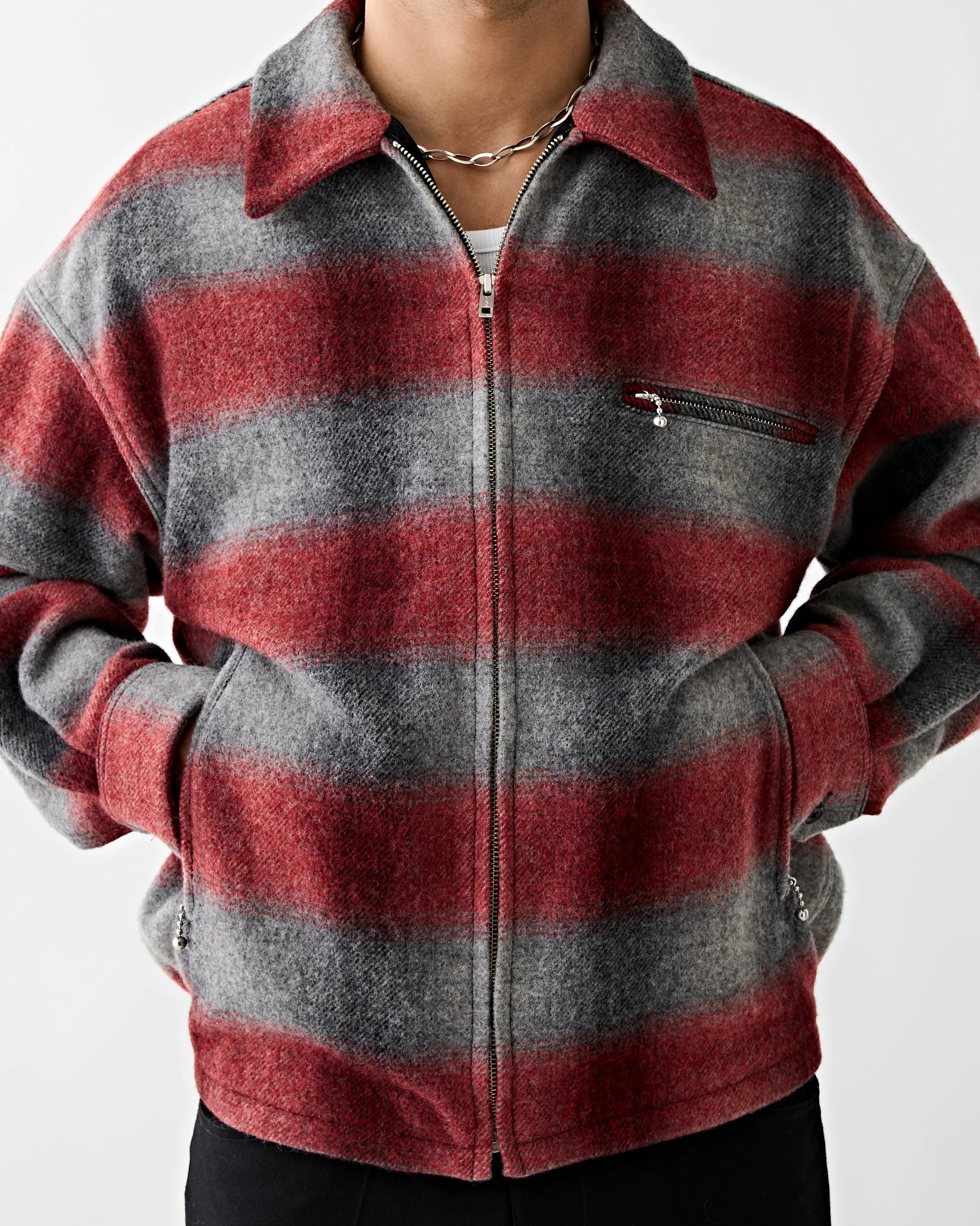 Ombre Check 50's Jacket (Type-1) Red