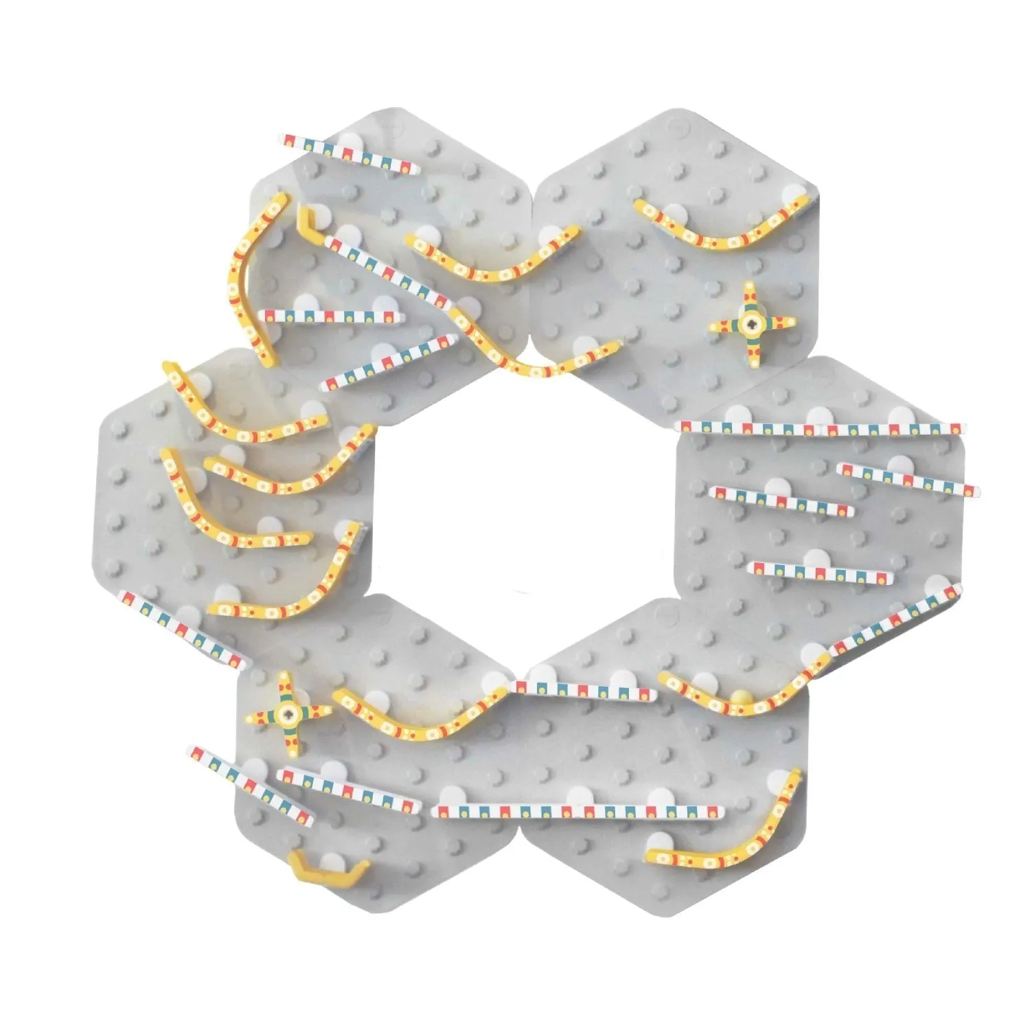 Oribel Vertiplay STEM Marble Run Wall Toy Part - 1 Base Board   1 Wooden Ball   End Connectors