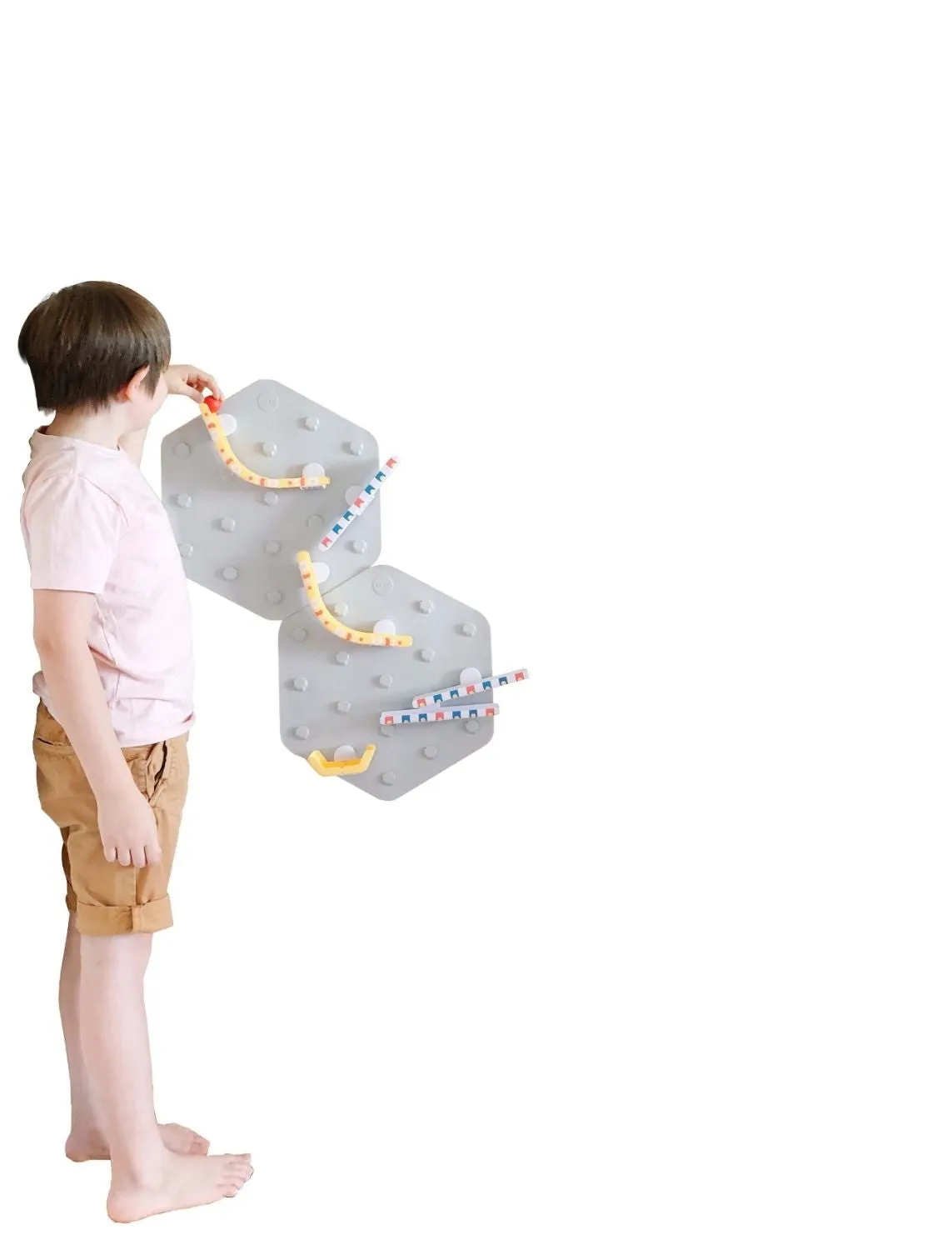 Oribel Vertiplay STEM Marble Run Wall Toy Part - 1 Base Board   1 Wooden Ball   End Connectors